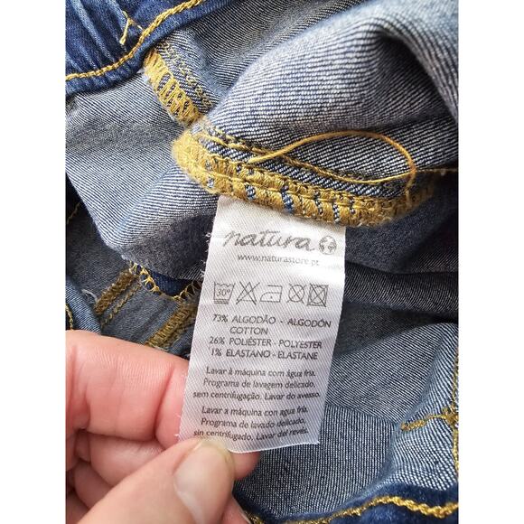 Natura Wide Leg Denim Jeans Women’s Size 44/XL High Rise Boho - Picture 3 of 7